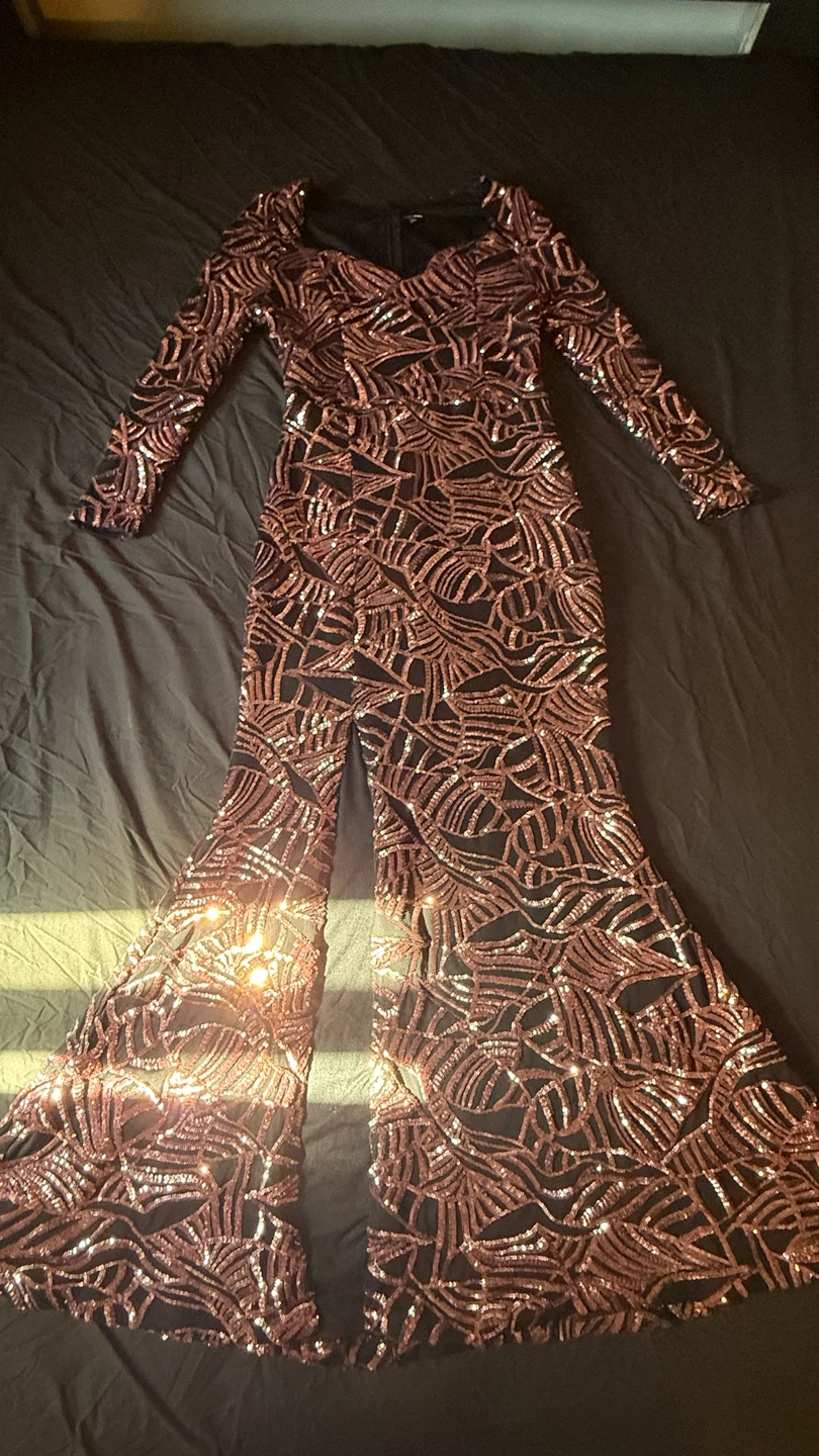 Fashion Nova Shining Lights Sequin Maxi Dress - Pink/Black - photo 5