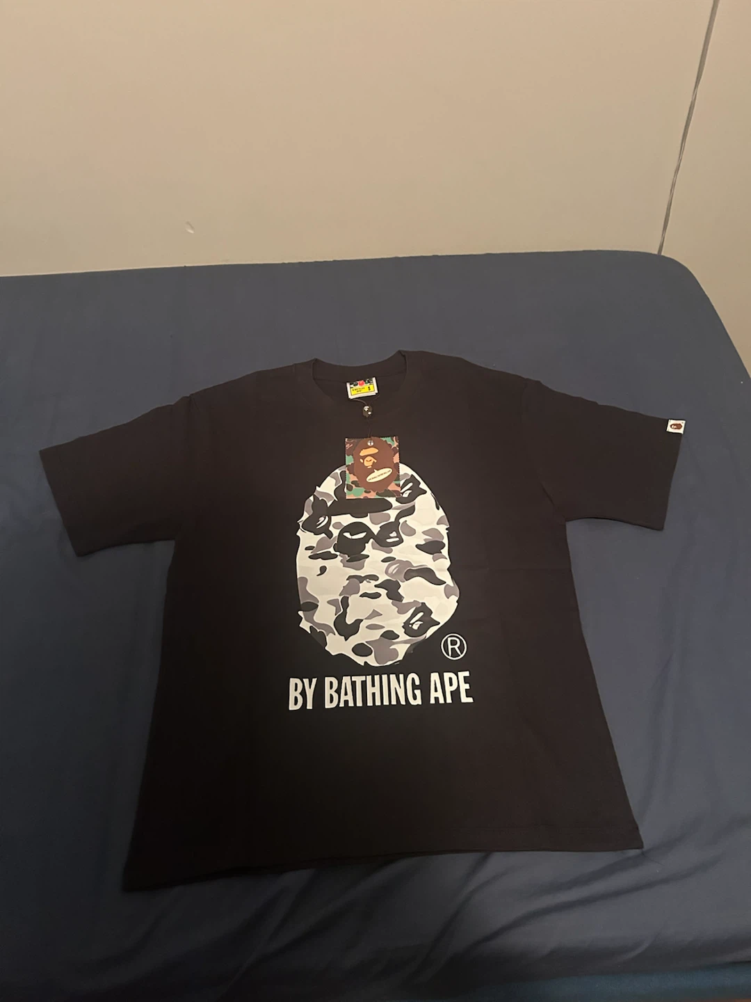 A Bathing Ape T-Shirt - Black Camo Head - Size S