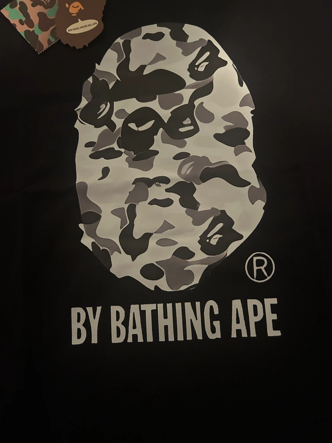 A Bathing Ape T-Shirt - Black Camo Head - Size S - photo 3