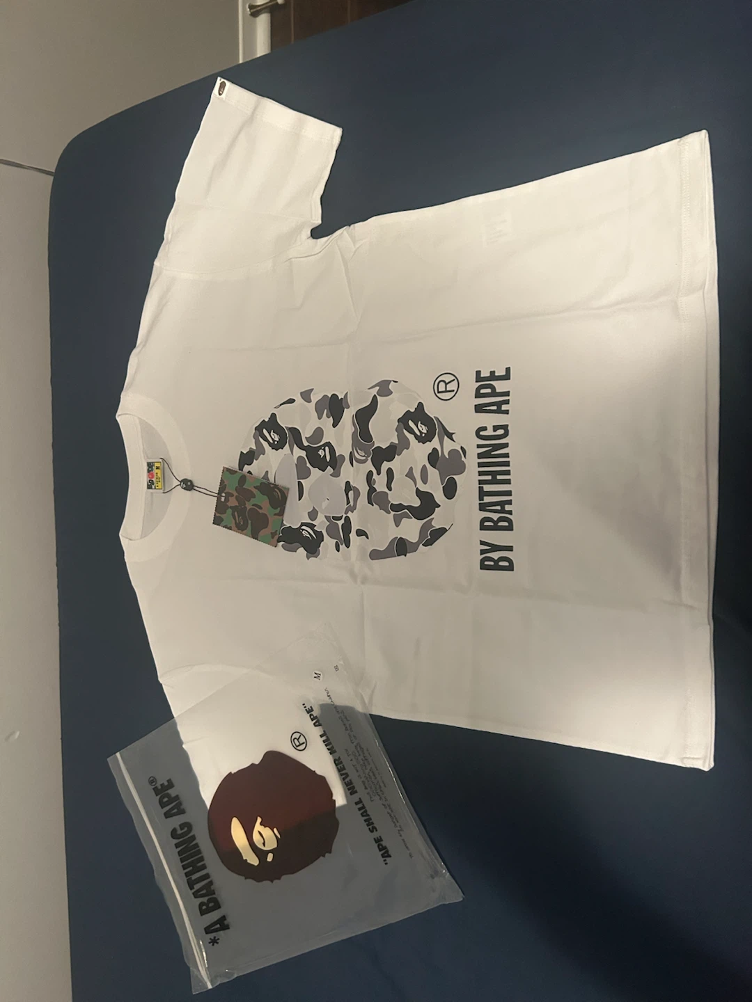 A Bathing Ape BAPE White Camo Ape Head T-Shirt
