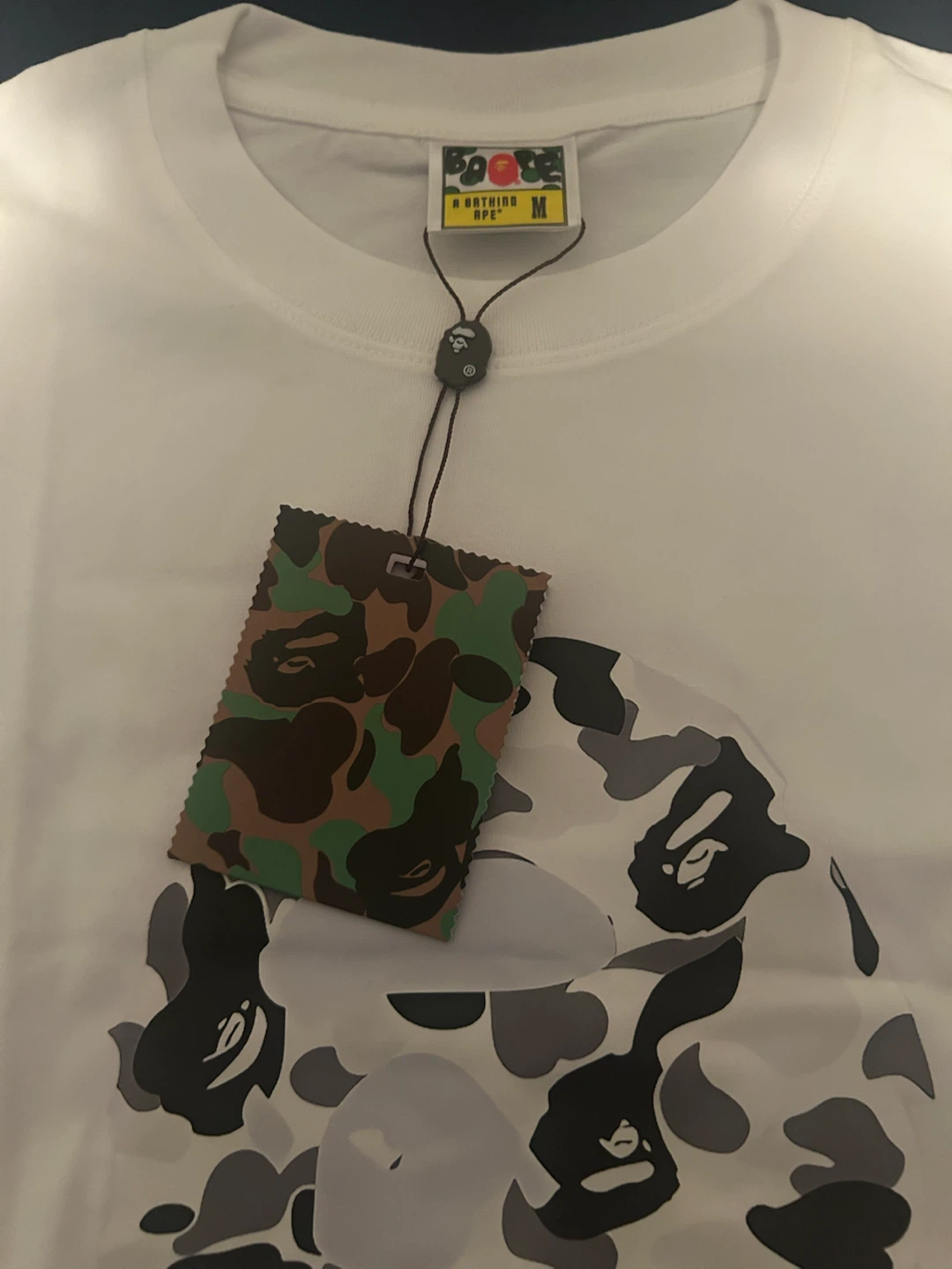 A Bathing Ape BAPE White Camo Ape Head T-Shirt - photo 3