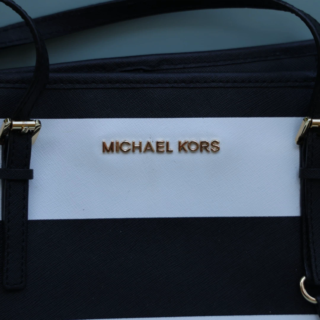 Michael Kors Tote Bag - Black and White Stripes - photo 2