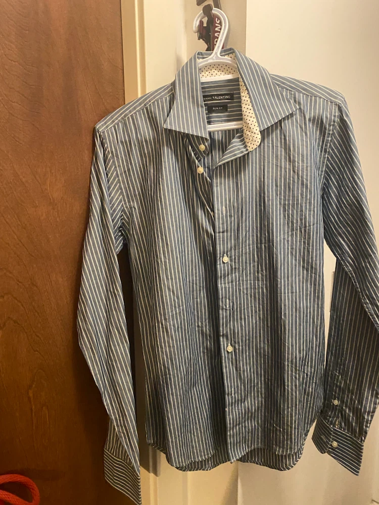 GIANNI VALENTINO Slim Fit Striped Dress Shirt