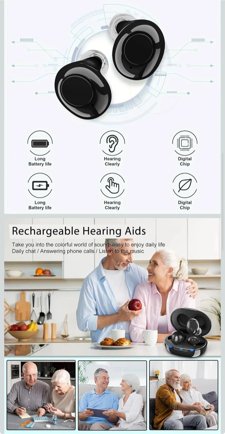 Hearing Aids for Seniors, JINGHAO Rechargeable /Amplifier - photo 5