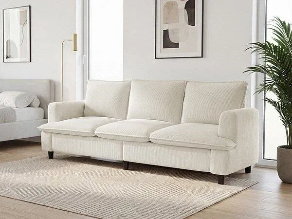 Cream Corduroy Sofa