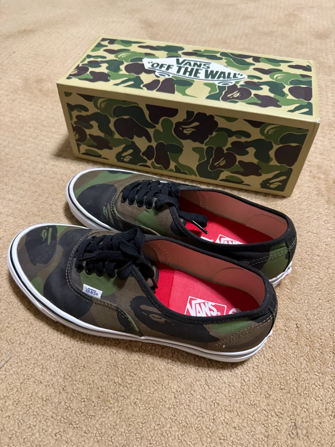 Vans Authentic Camo BAPE Edition Sneakers with Box - photo 3