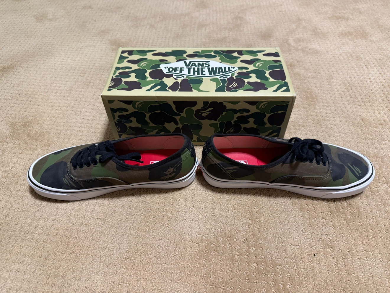 Vans Authentic Camo BAPE Edition Sneakers with Box - photo 4