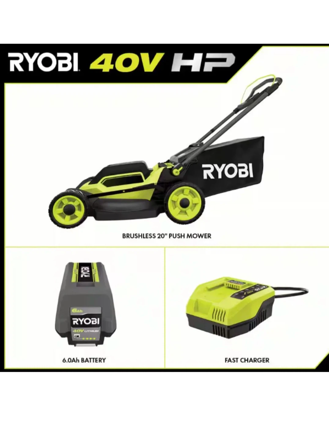 Brand new RYOBI 40v HP brushless 20in Lawn Mower - photo 3