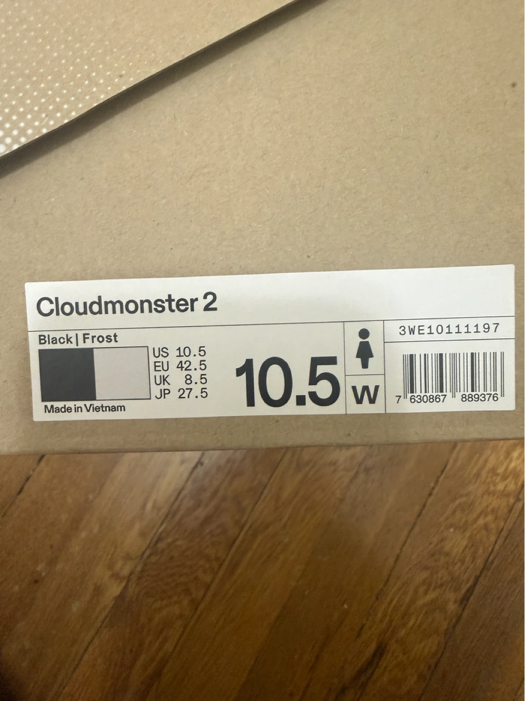 ON Cloudmonster 2 Running Shoes Black Frost US 10.5 - photo 2