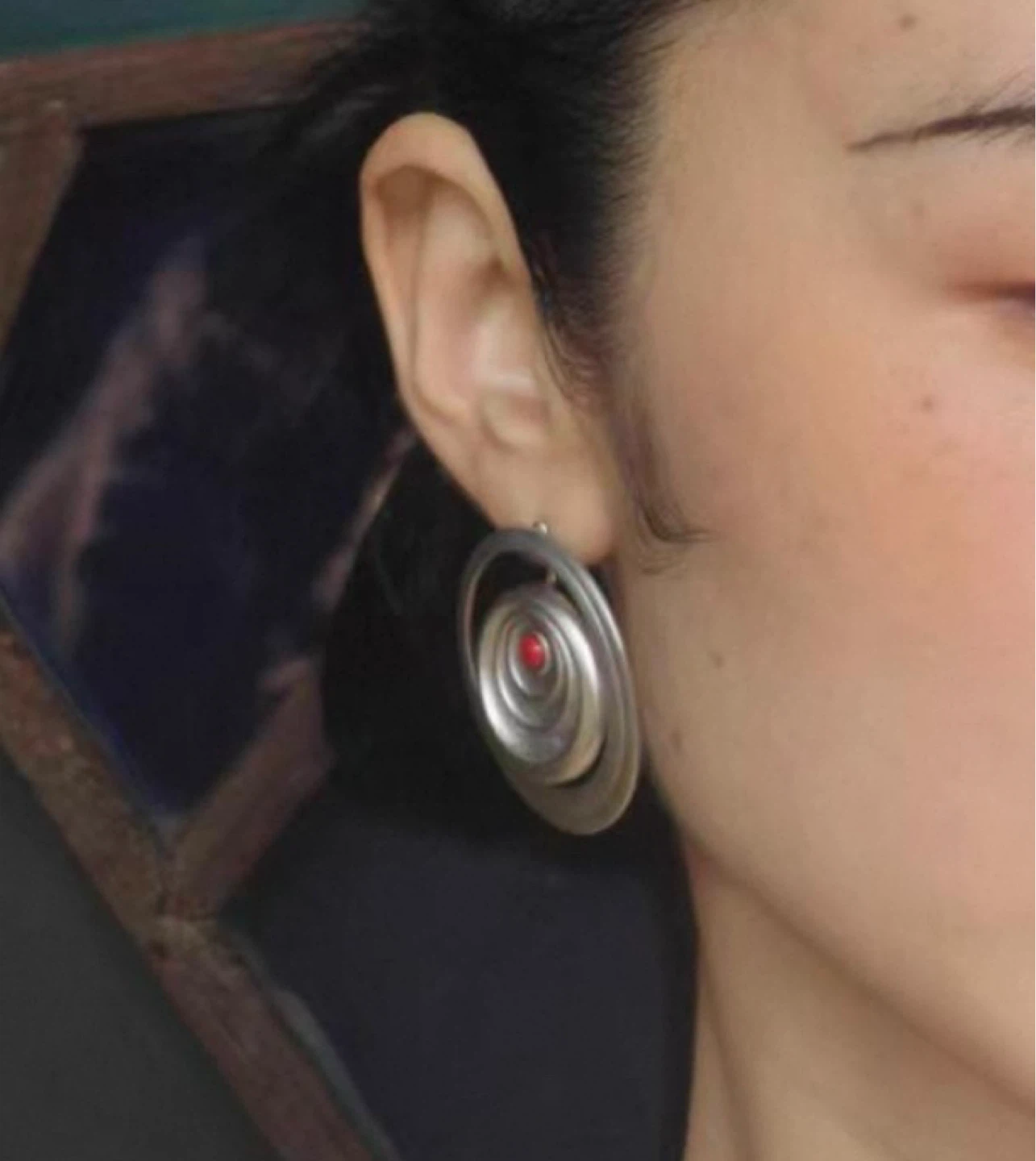 Vintage-Inspired Silver Spiral Statement Earrings - photo 3