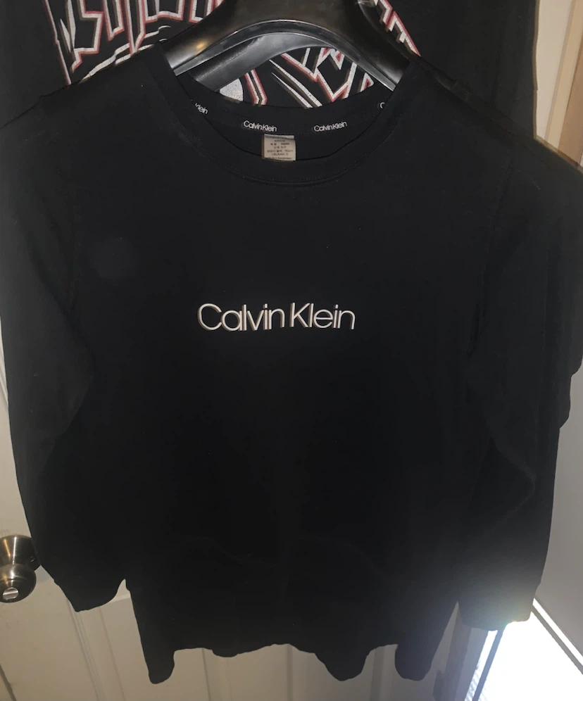 Calvin Klein Black Long Sleeve Lounge Shirt Size S