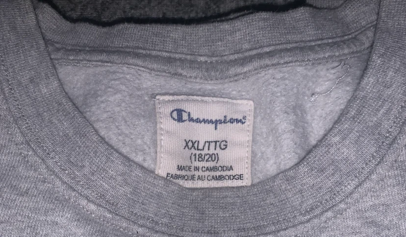 Champion Grey Crewneck Sweatshirt XXL - photo 2