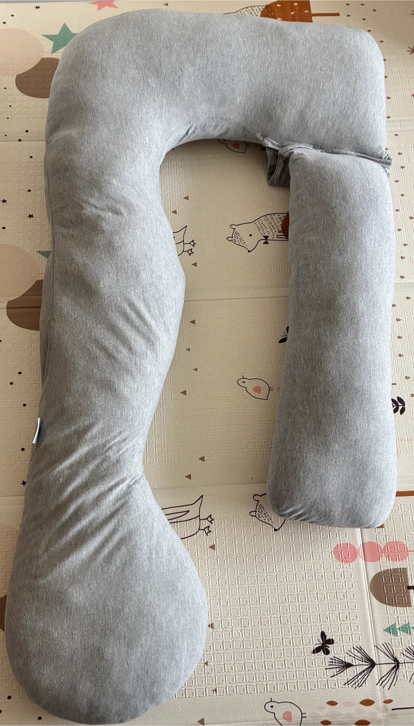 Pregnancy Pillow, Grey U-Shape Full Body Pillow