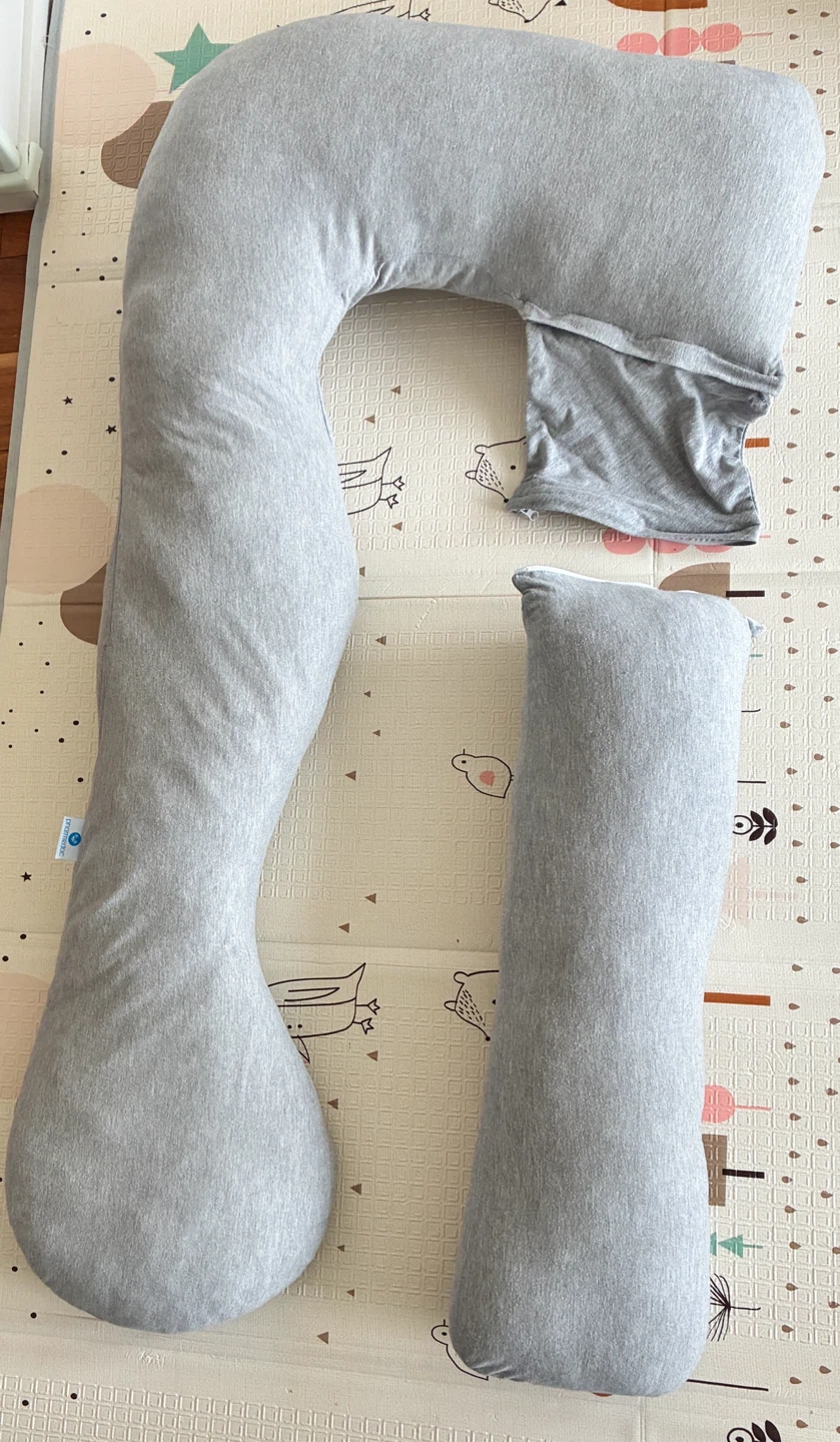 Pregnancy Pillow, Grey U-Shape Full Body Pillow - photo 2