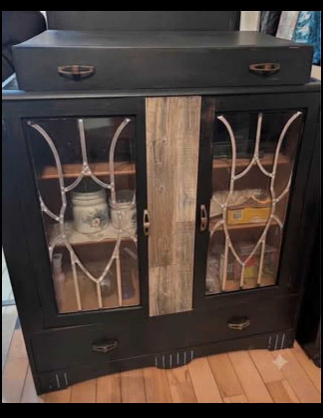 Unique Vintage Glass Display Cabinet / Storage Unit