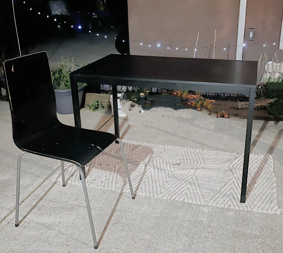 Black ikea Dining Table and Chair Set