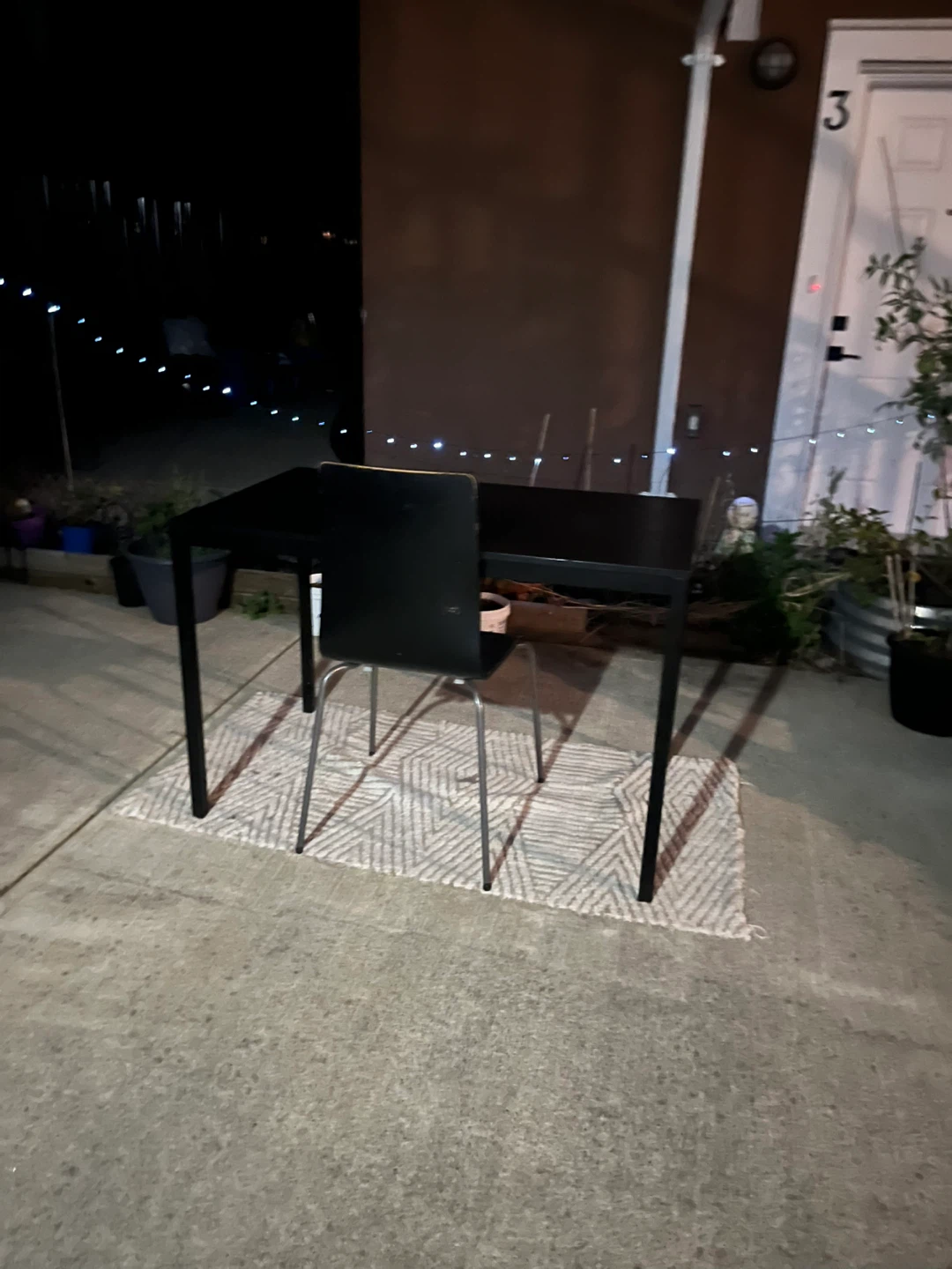 Black ikea Dining Table and Chair Set - photo 2