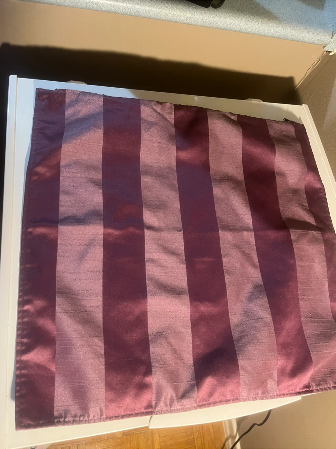 Purple Striped Pillow Cover
