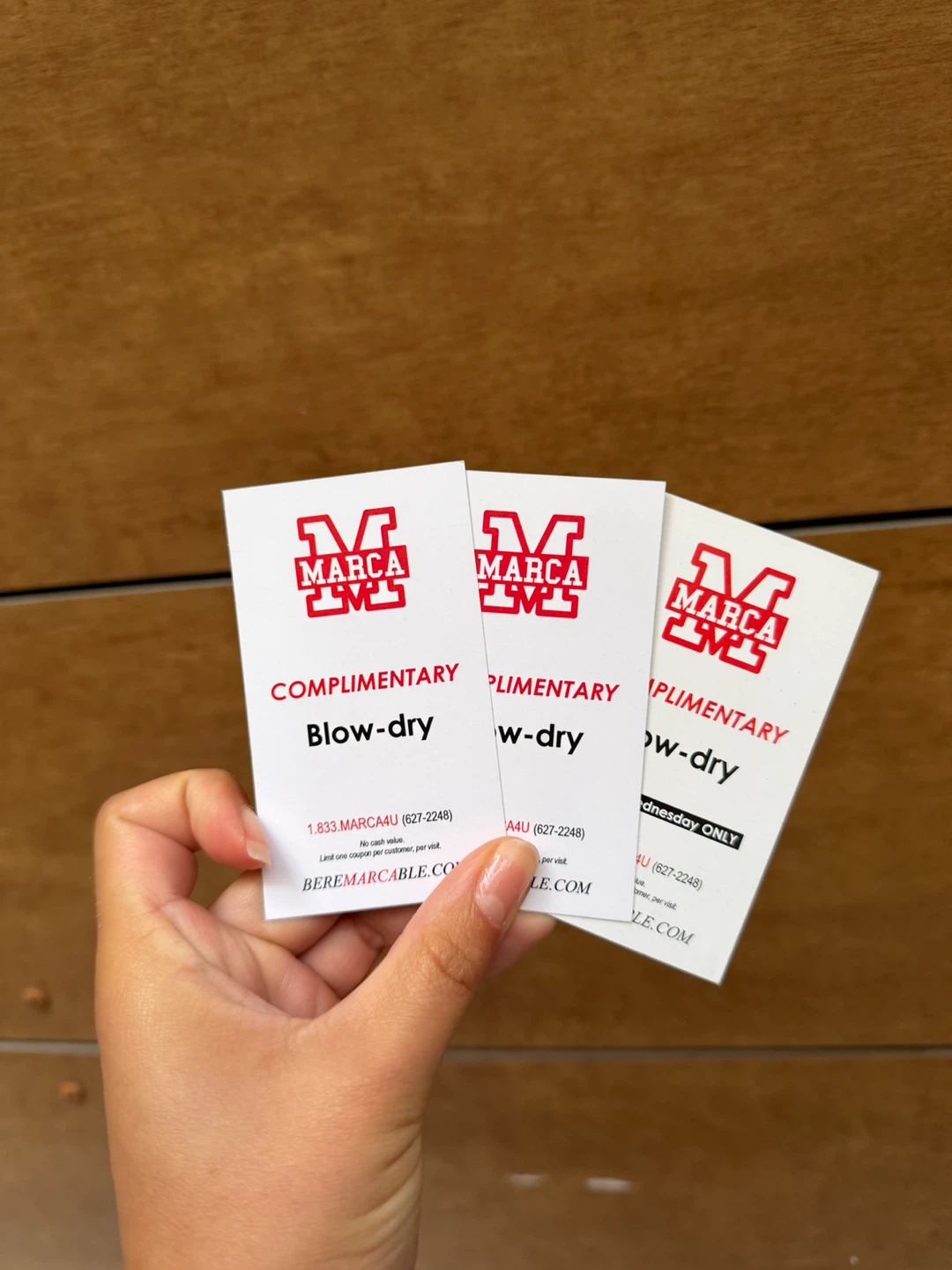 MARCA COLLEGE Complimentary Blow-dry Vouchers