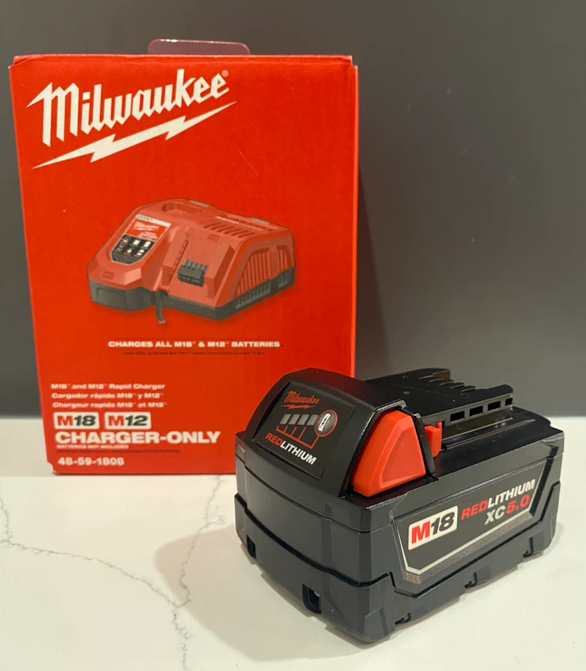 Milwaukee M18 REDLITHIUM XC 5.0 Ah Battery and Charger - photo 2
