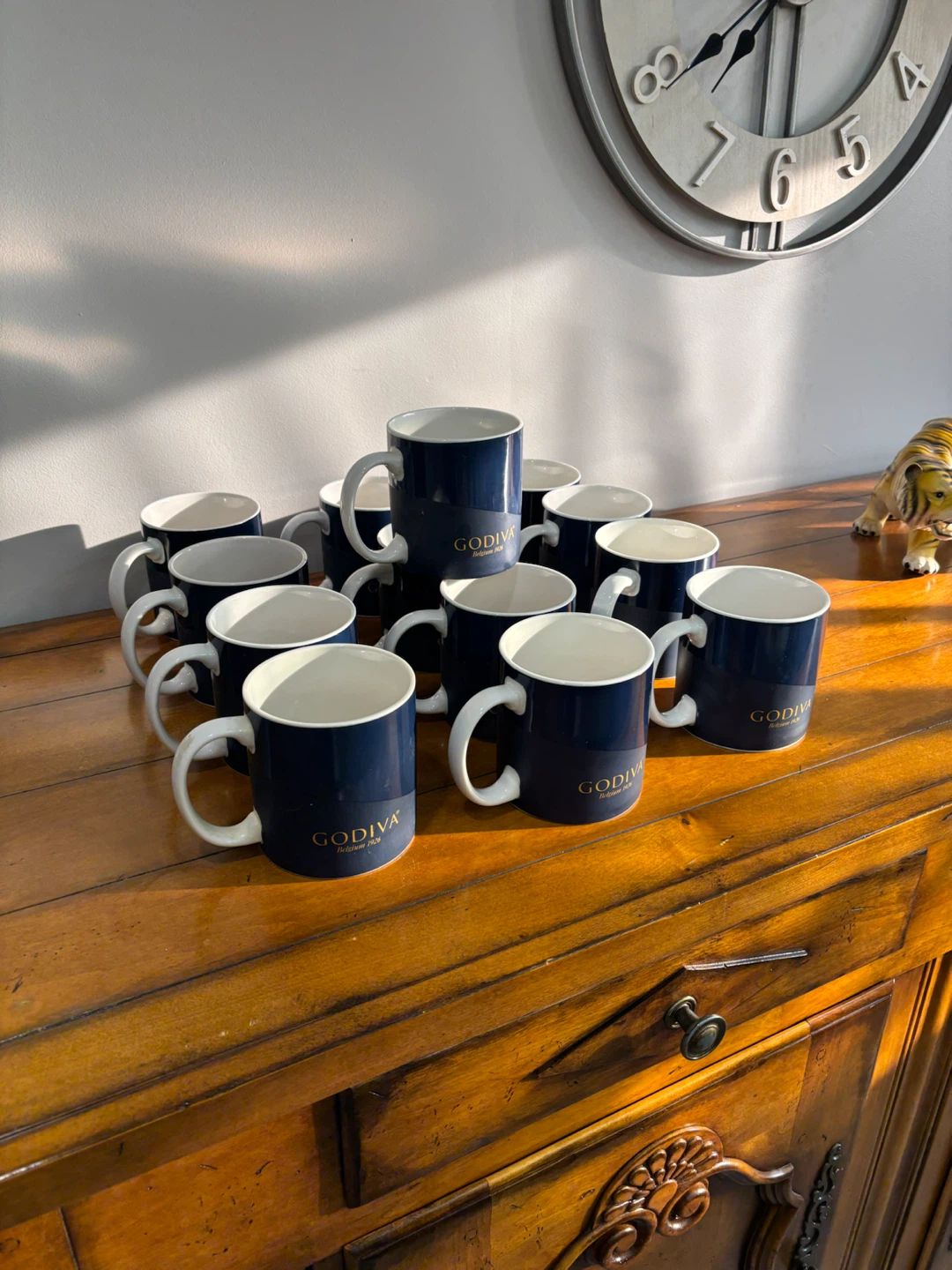 Set of 13 Godiva Mugs - Blue & Gold - photo 3