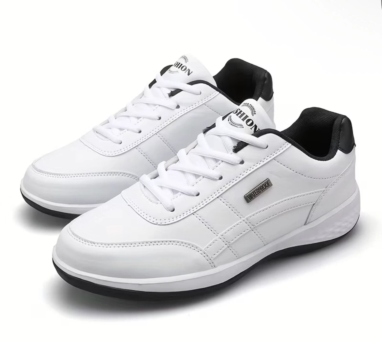 White "Waterproof" Fashion Sneakers