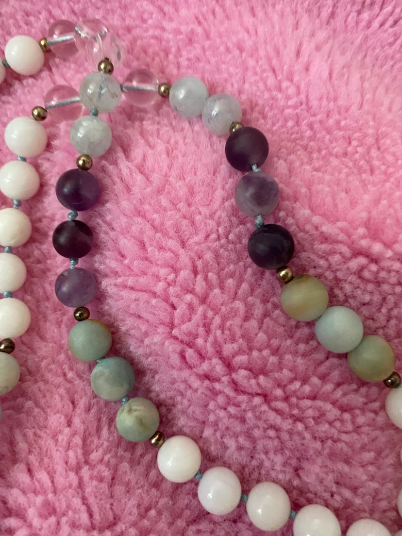 Hand Beaded Mala Necklace with Tassel - photo 2