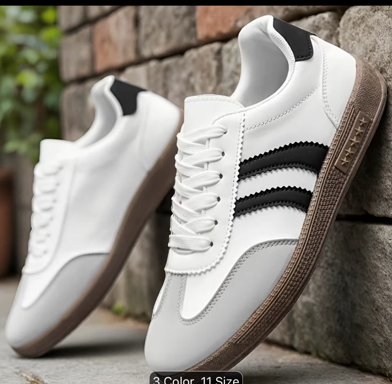 Men's Casual Sneakers - Black and White