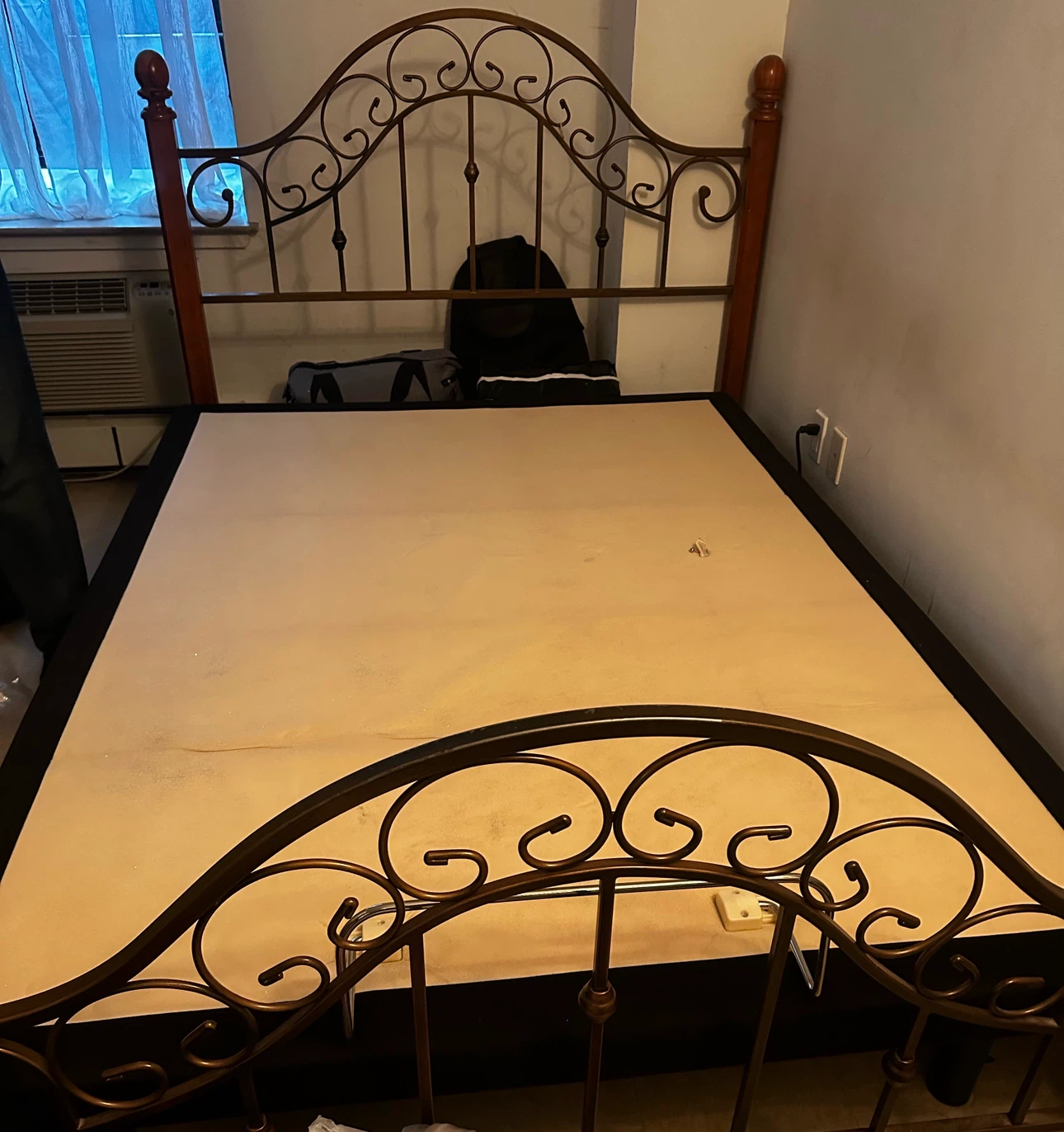 Metal and Wood Bed Frame