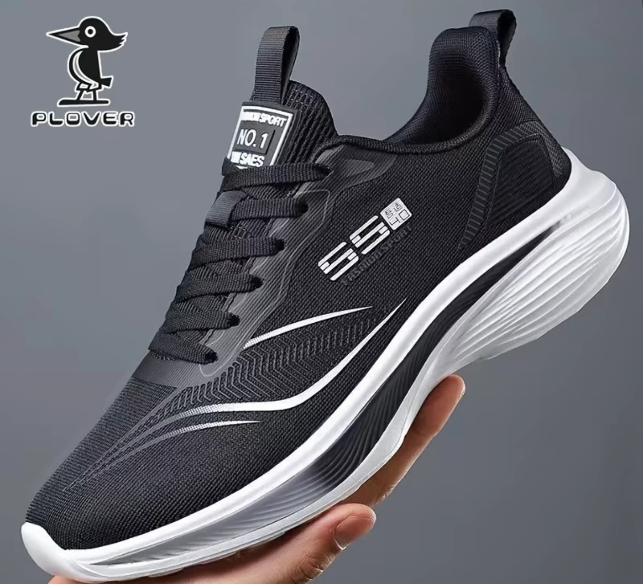 Plover Men's Black Running Shoes