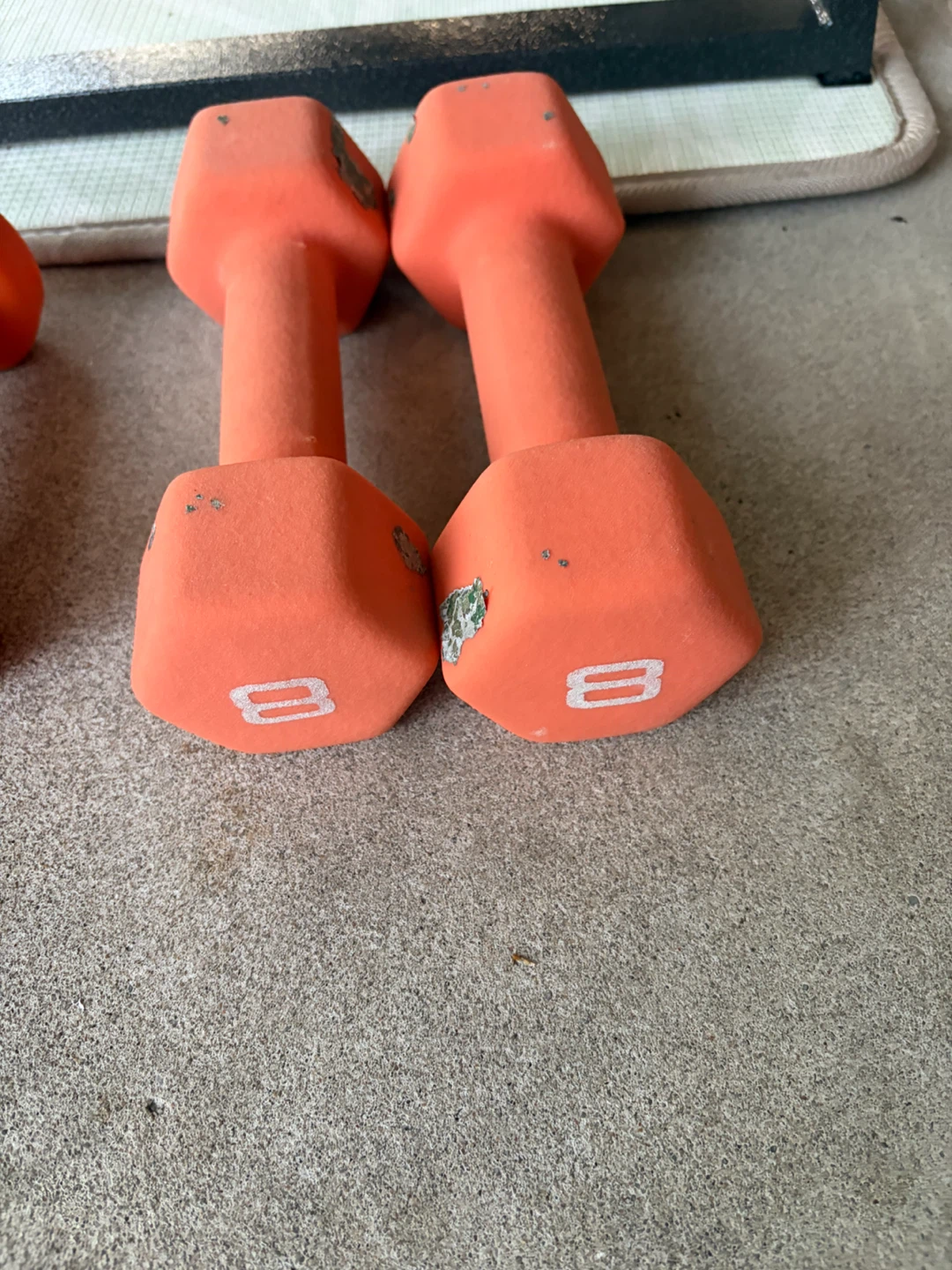 Orange 8lb Dumbbells (Pair)