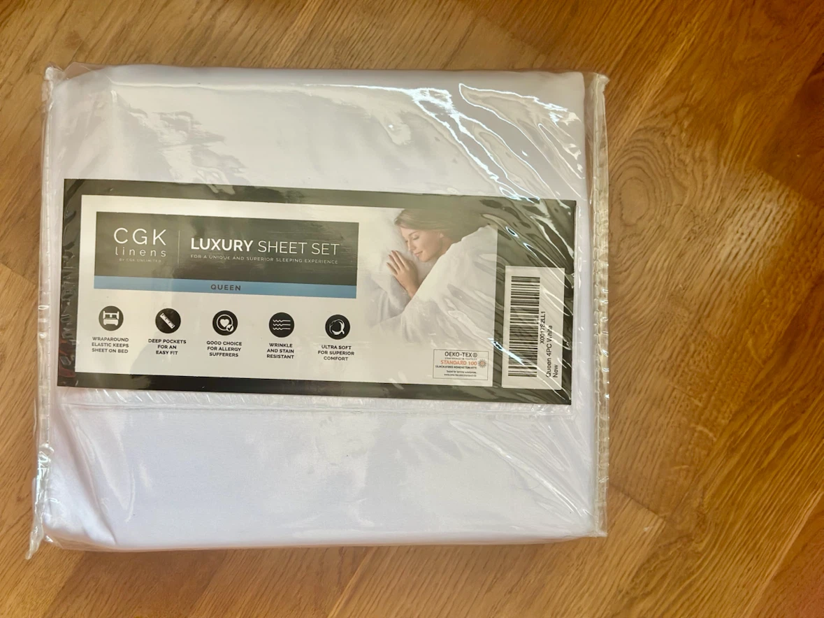 CGK Linens Queen Luxury Sheet Set - White - photo 2