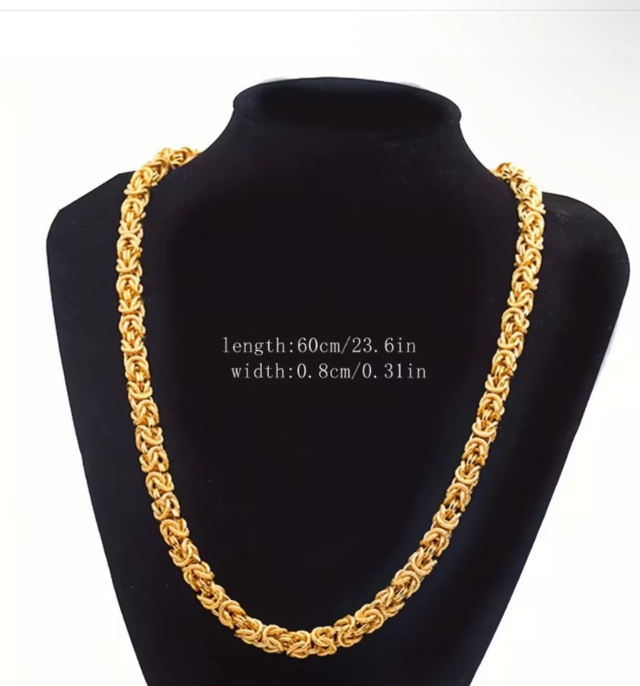 24K Plated Gold Chain Necklace 60cm - photo 2