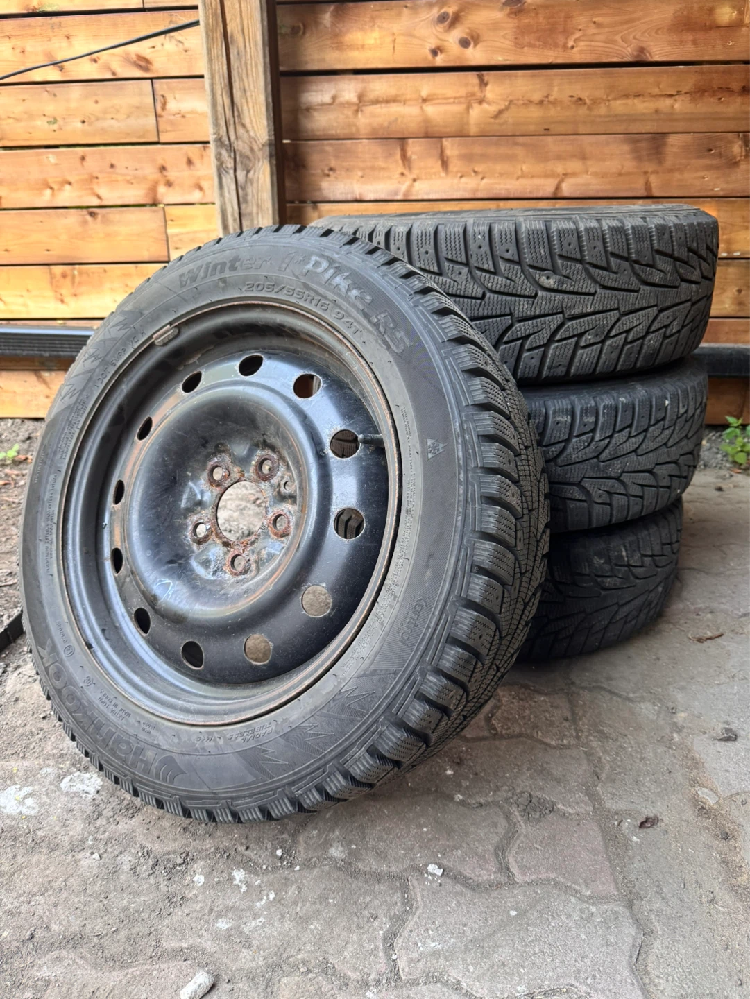 16" Hankook Winter Tires on Steel Rims (205/55R16)