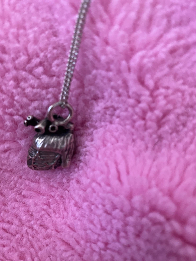 Silver anatomical heart pendant necklace - photo 2