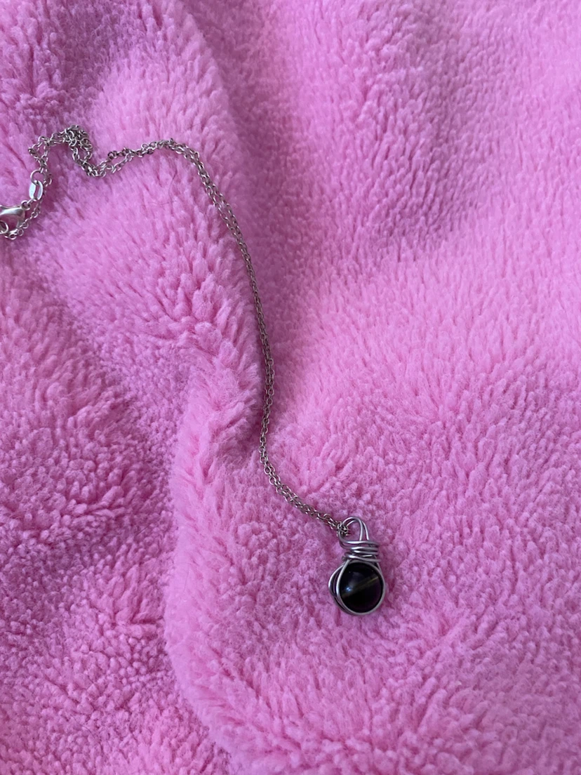 Moldavite bead necklace
