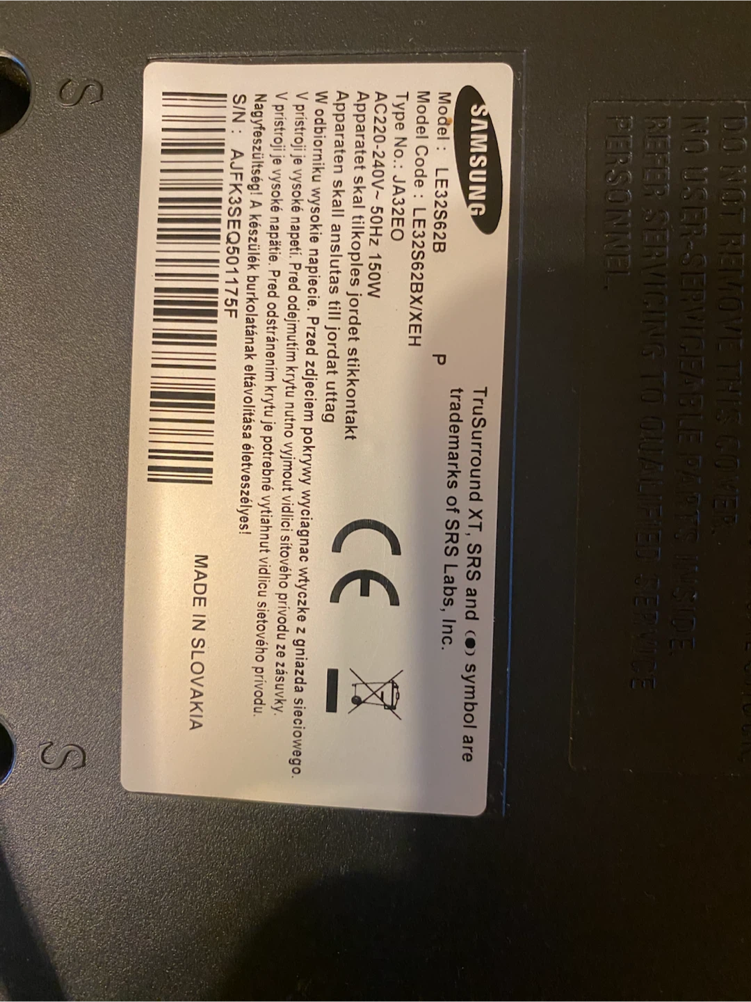 Samsung LE32B56B 32" HD Television