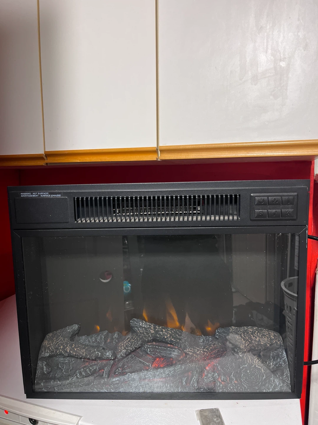 Wooden Fireplace Entertainment Cabinet - photo 5