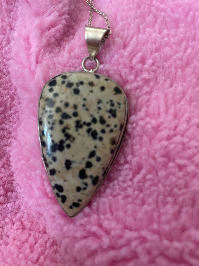 Dalmatian Jasper Pendant Necklace - photo 2