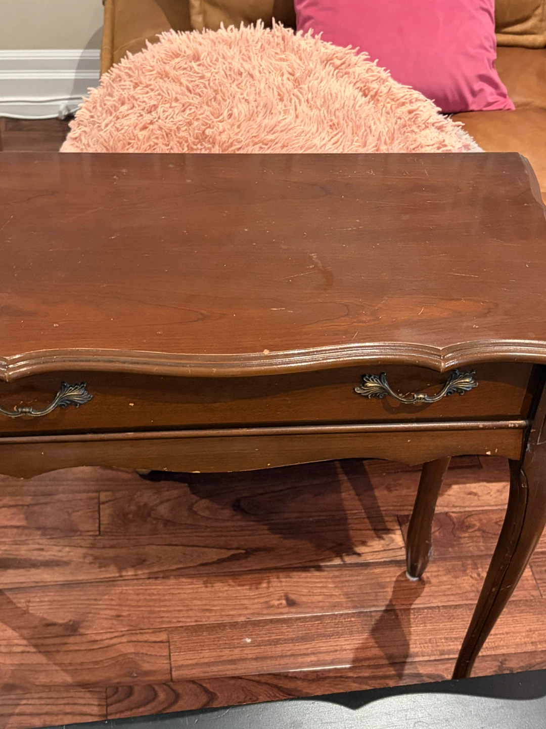 Vintage Accent Table with Drawer