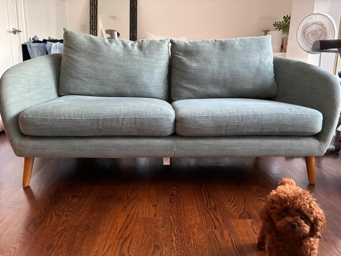West Elm - Light Blue Two-Seater Sofa