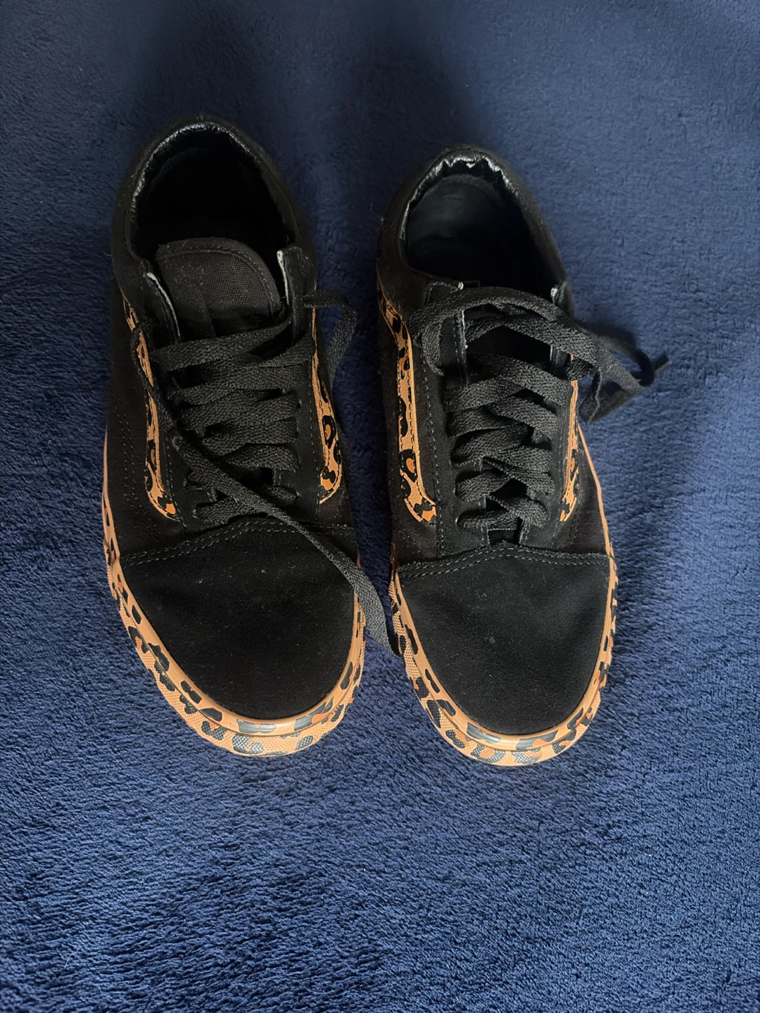 Vans Old Skool Leopard Print Black Sneakers