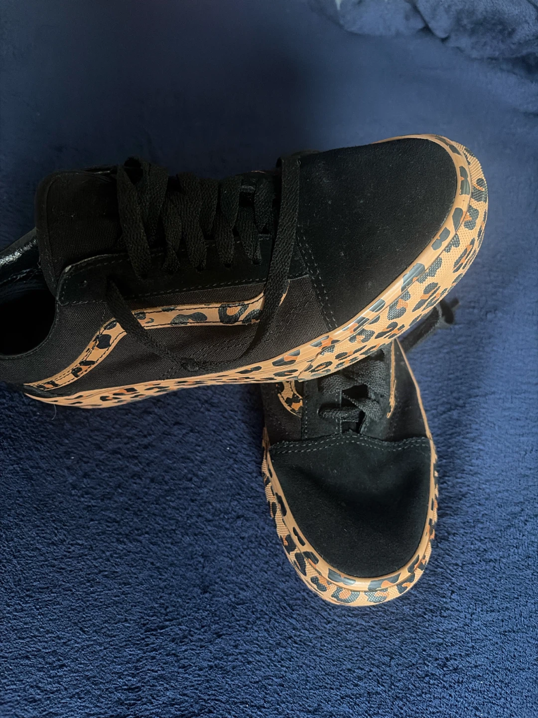 Vans Old Skool Leopard Print Black Sneakers - photo 2