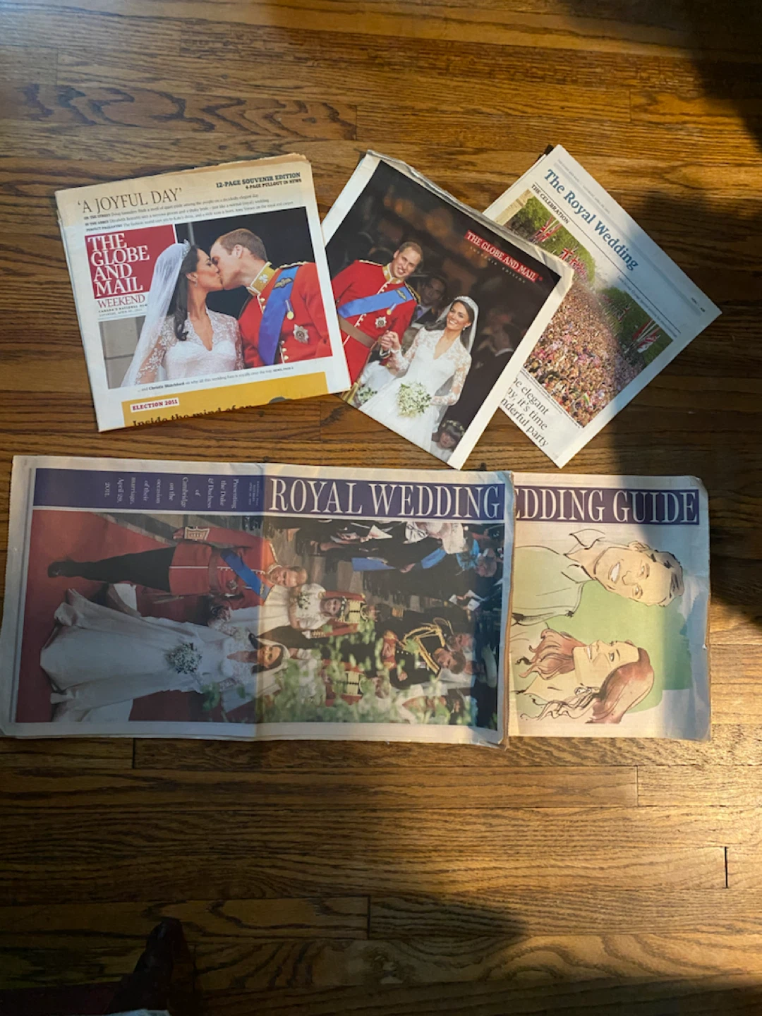 The Globe and Mail Royal Wedding Souvenir Edition Newspapers