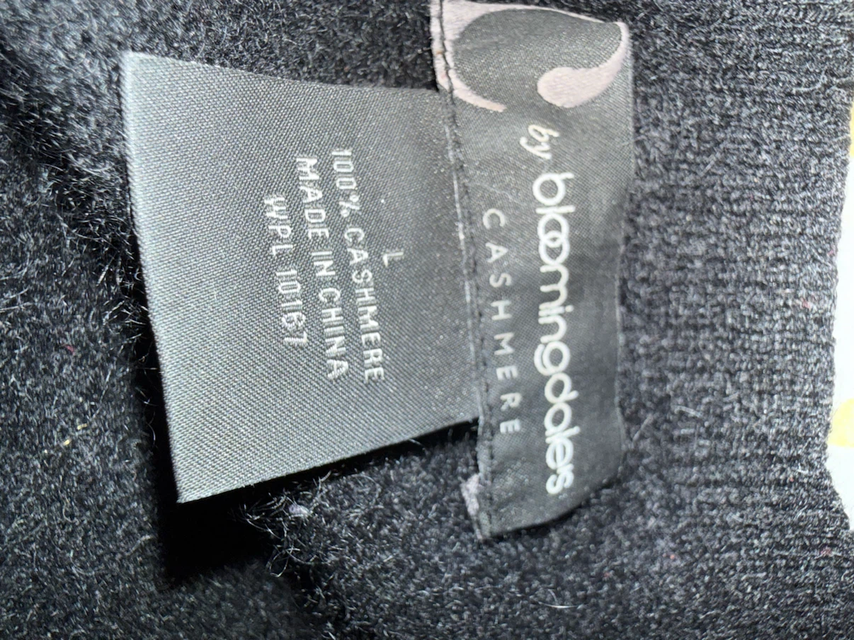Bloomingdale's Black Cashmere Sweater Size L - photo 2