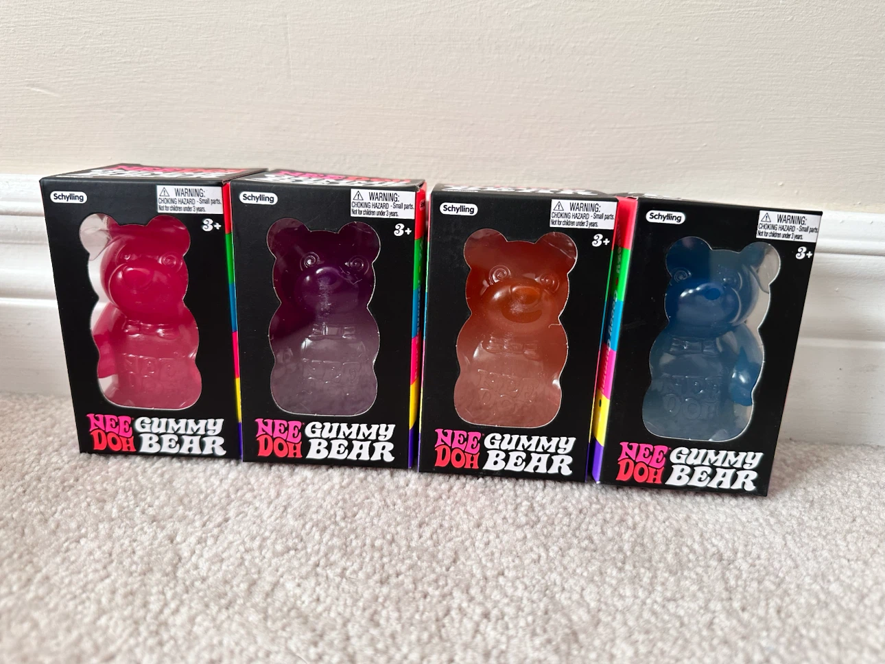 Schylling Nee Doh Gummy Bear Squishy Toys (Set of 4)