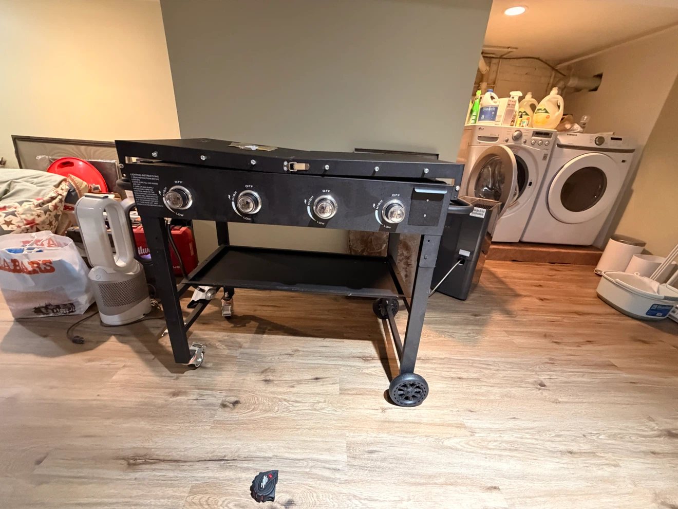 Black 4-Burner Propane Griddle