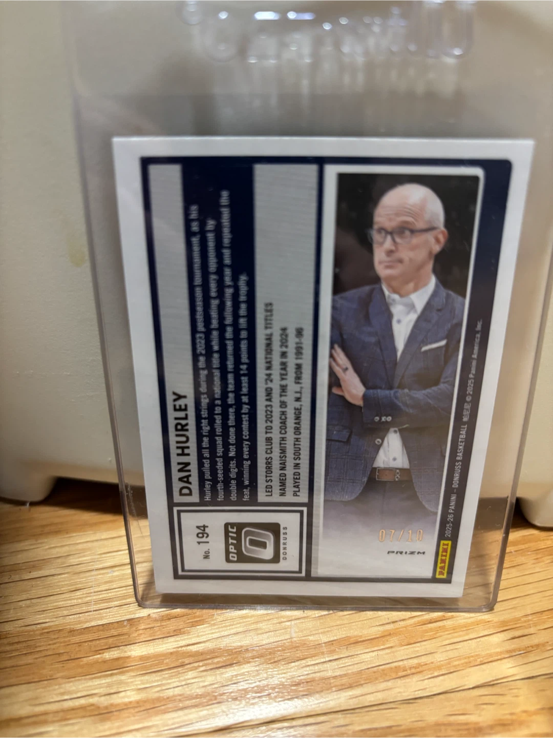 Panini Donruss Optic Prizm Basketball Card - Dan Hurley 07/10 - photo 2