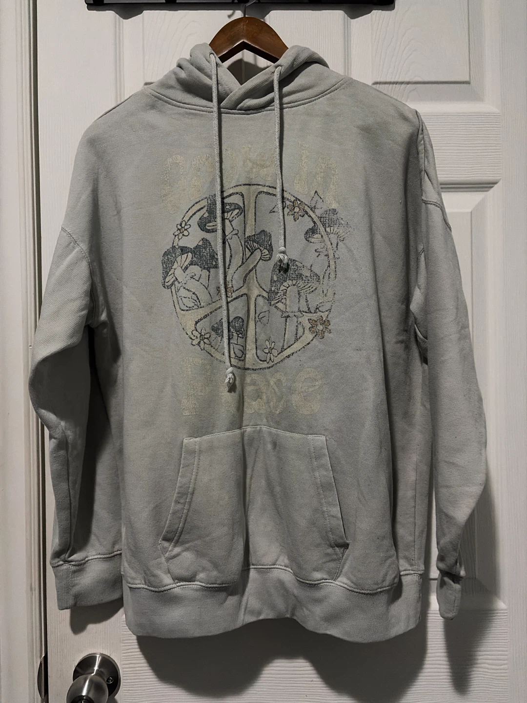Ardene Grey Peace Sign Hoodie
