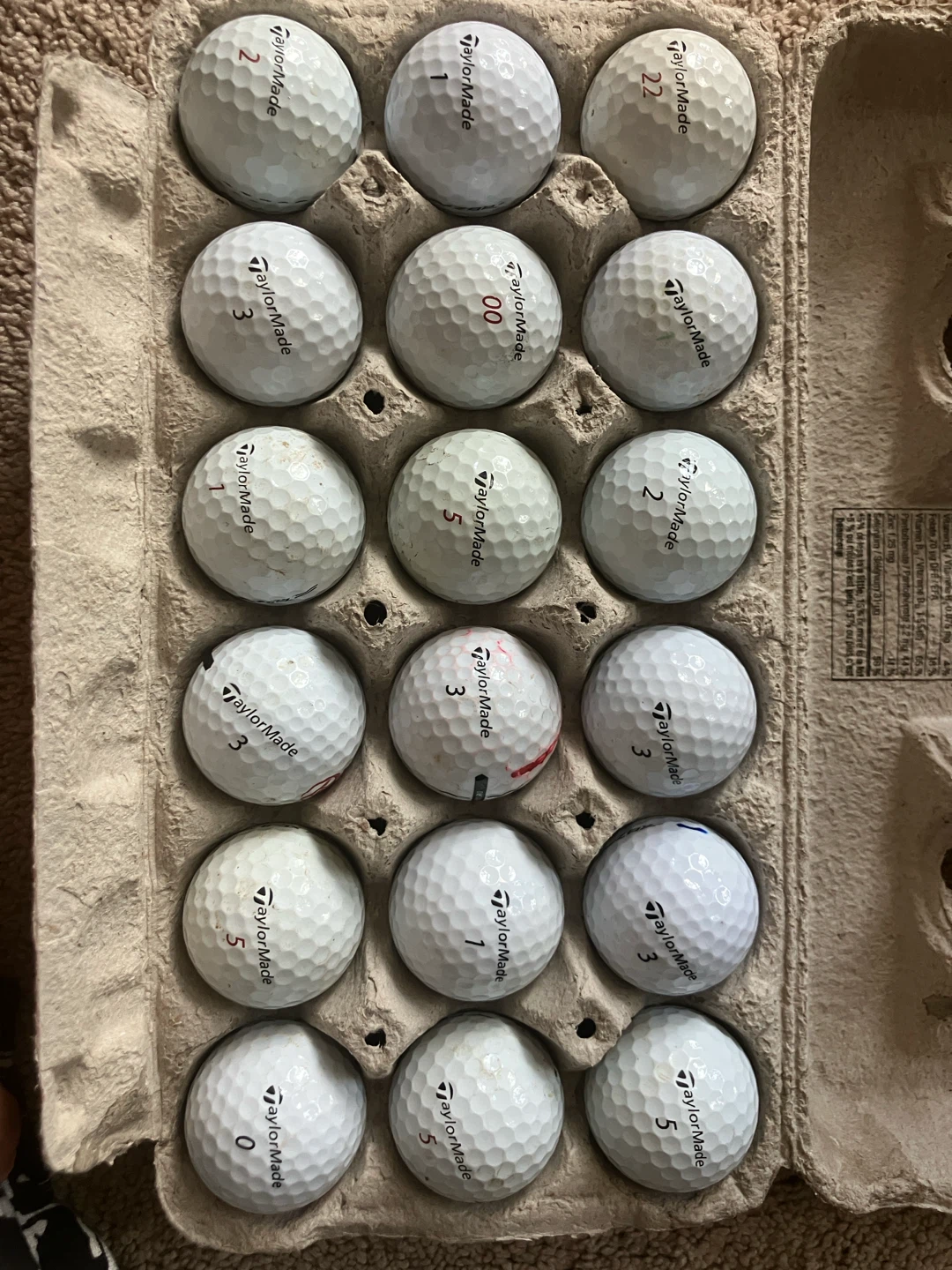 Golf Balls - TaylorMade  🏌️‍♂️ (Mixed Numbers) 18 Balls - photo 3